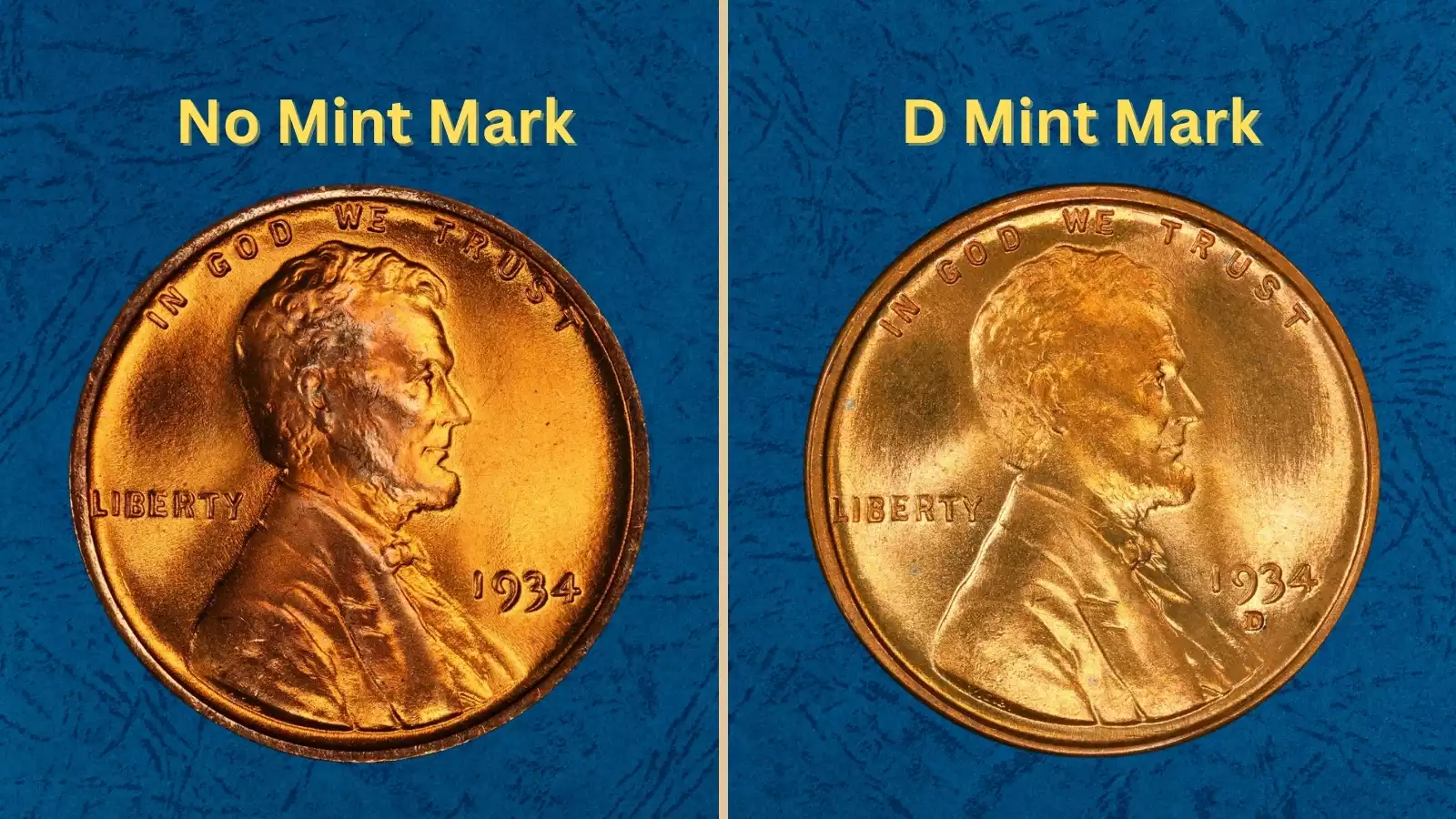 1934 Wheat Penny mintage data historical mint facility or assorted specimens in various grades